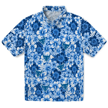 Buffalo Bulls Hawaiian Shirt - Hibiscus Blooms | Moonbestprint