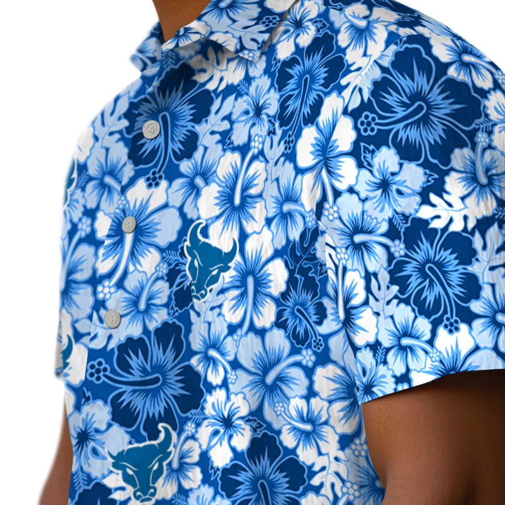 Buffalo Bulls Hawaiian Shirt - Hibiscus Blooms | Moonbestprint