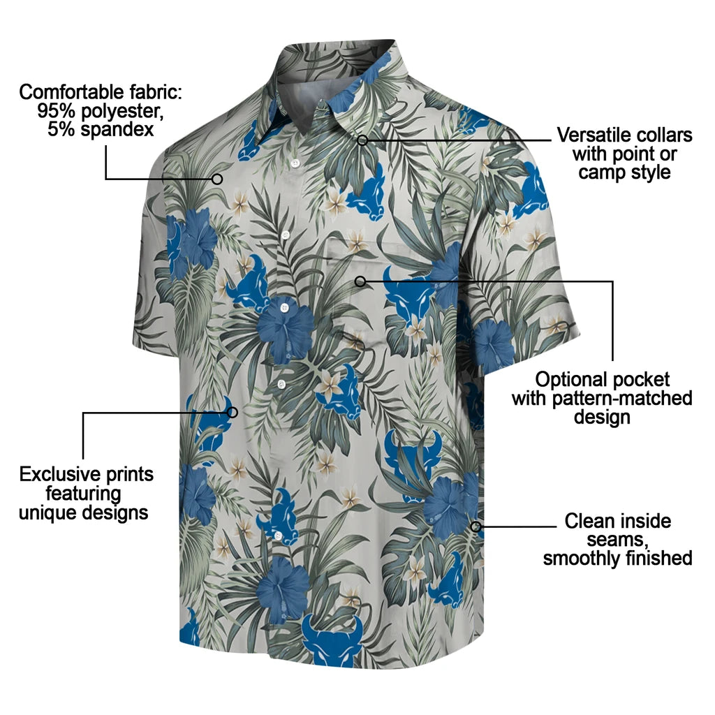 Buffalo Bulls Hawaiian Shirt - Hibiscus Designs | Moonbestprint
