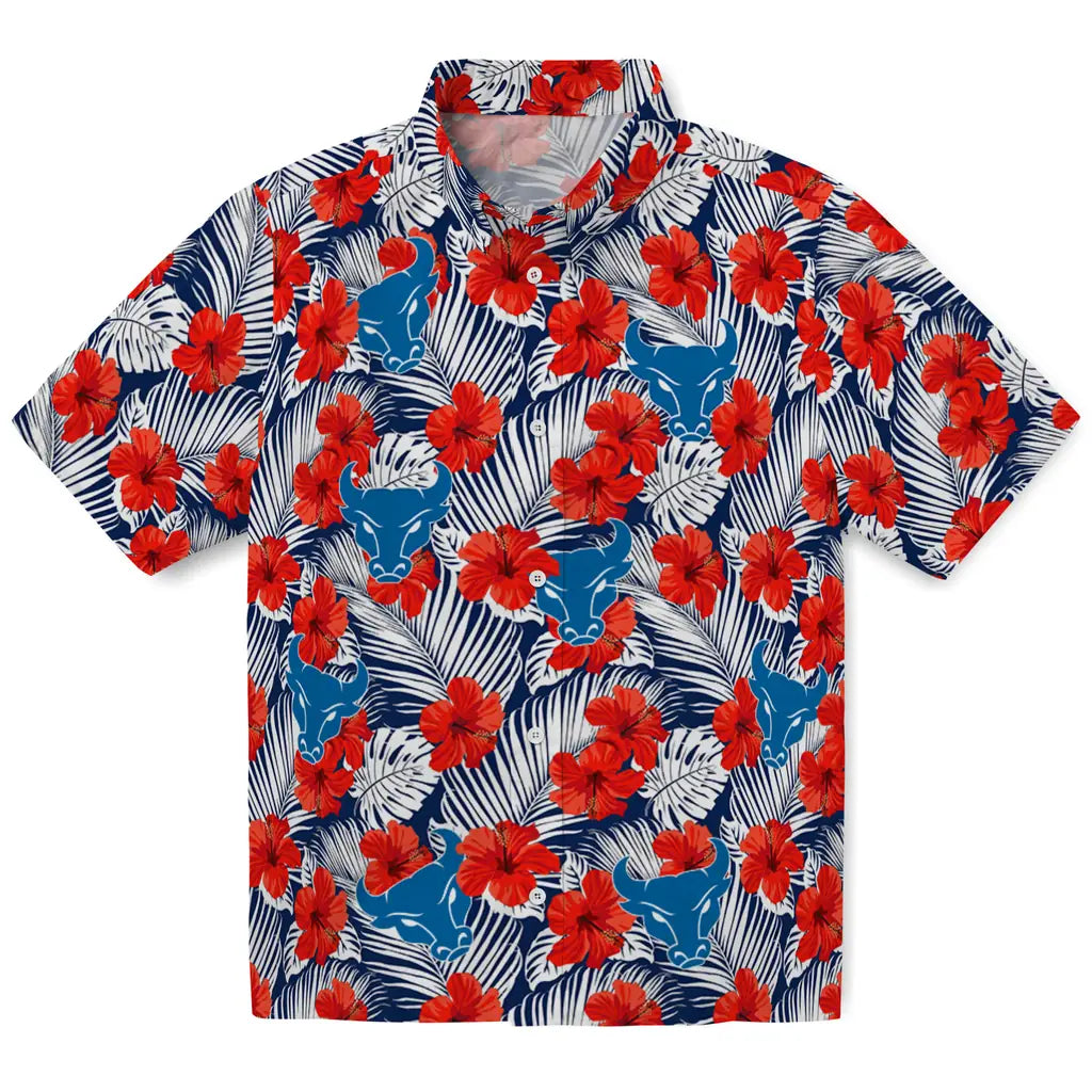 Buffalo Bulls Hawaiian Shirt - Hibiscus Fiesta | Moonbestprint