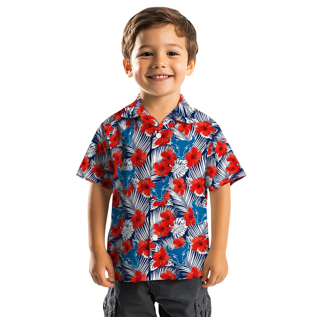 Buffalo Bulls Hawaiian Shirt - Hibiscus Fiesta | Moonbestprint