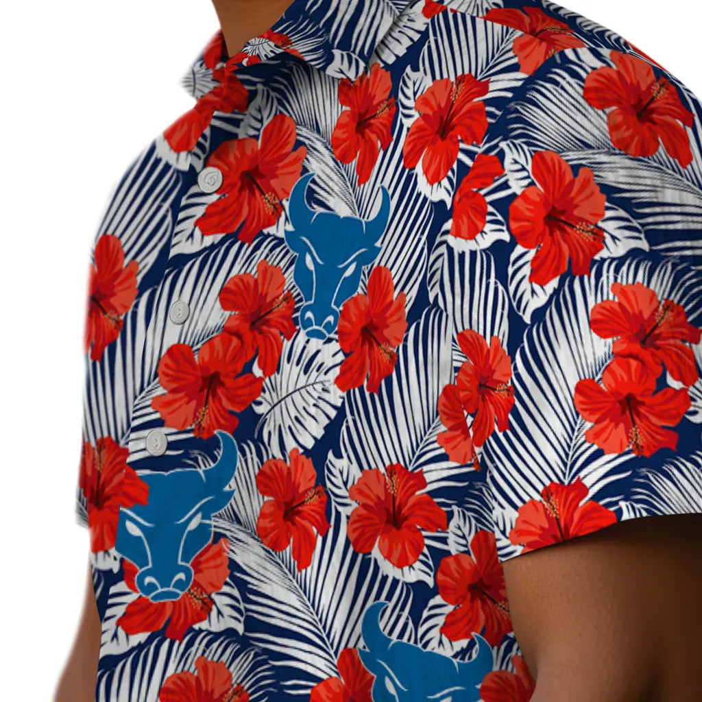 Buffalo Bulls Hawaiian Shirt - Hibiscus Fiesta | Moonbestprint