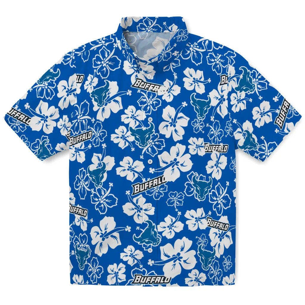 Buffalo Bulls Hawaiian Shirt - Hibiscus Flower Design | Moonbestprint