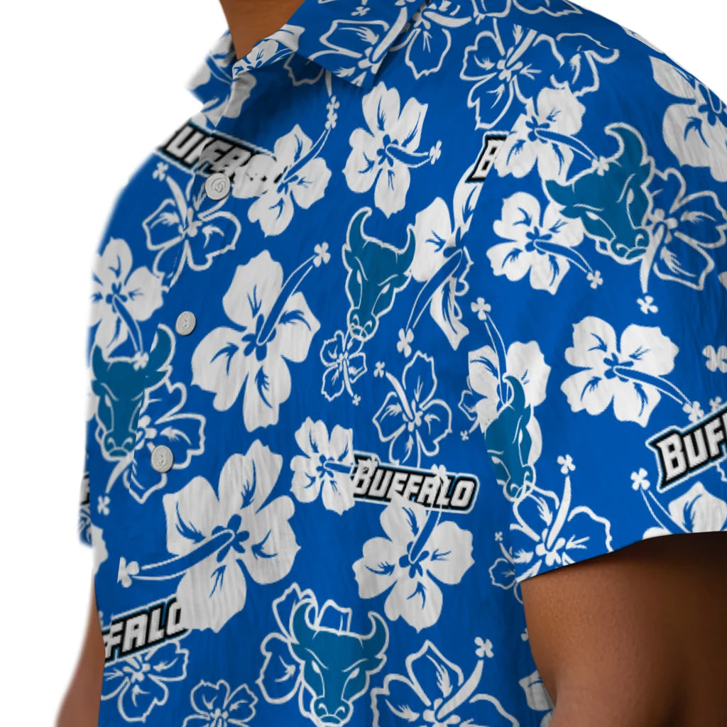 Buffalo Bulls Hawaiian Shirt - Hibiscus Flower Design | Moonbestprint