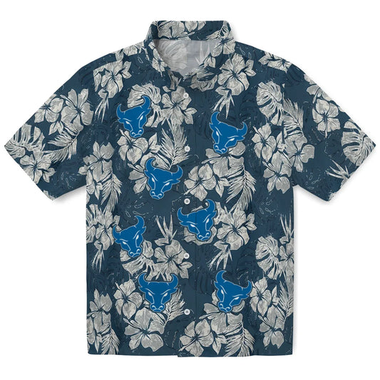 Buffalo Bulls Hawaiian Shirt - Hibiscus Flowers | Moonbestprint