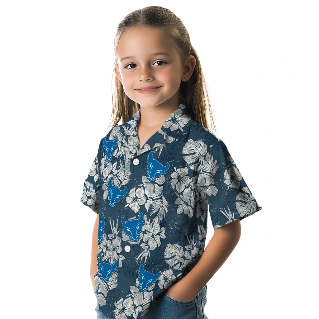 Buffalo Bulls Hawaiian Shirt - Hibiscus Flowers | Moonbestprint