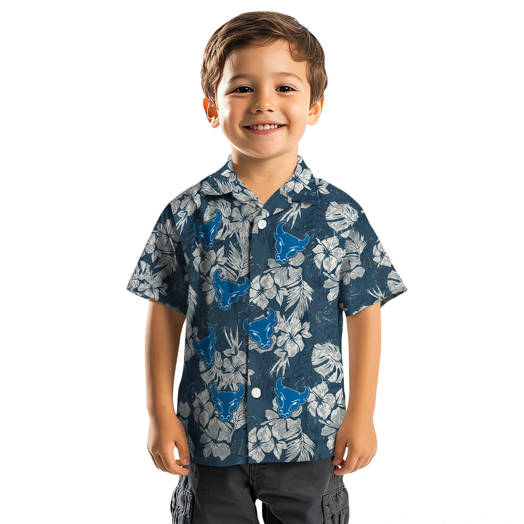Buffalo Bulls Hawaiian Shirt - Hibiscus Flowers | Moonbestprint