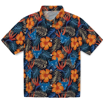 Buffalo Bulls Hawaiian Shirt - Hibiscus Foliage | Moonbestprint