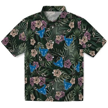 Buffalo Bulls Hawaiian Shirt - Hibiscus Leaves Pattern | Moonbestprint