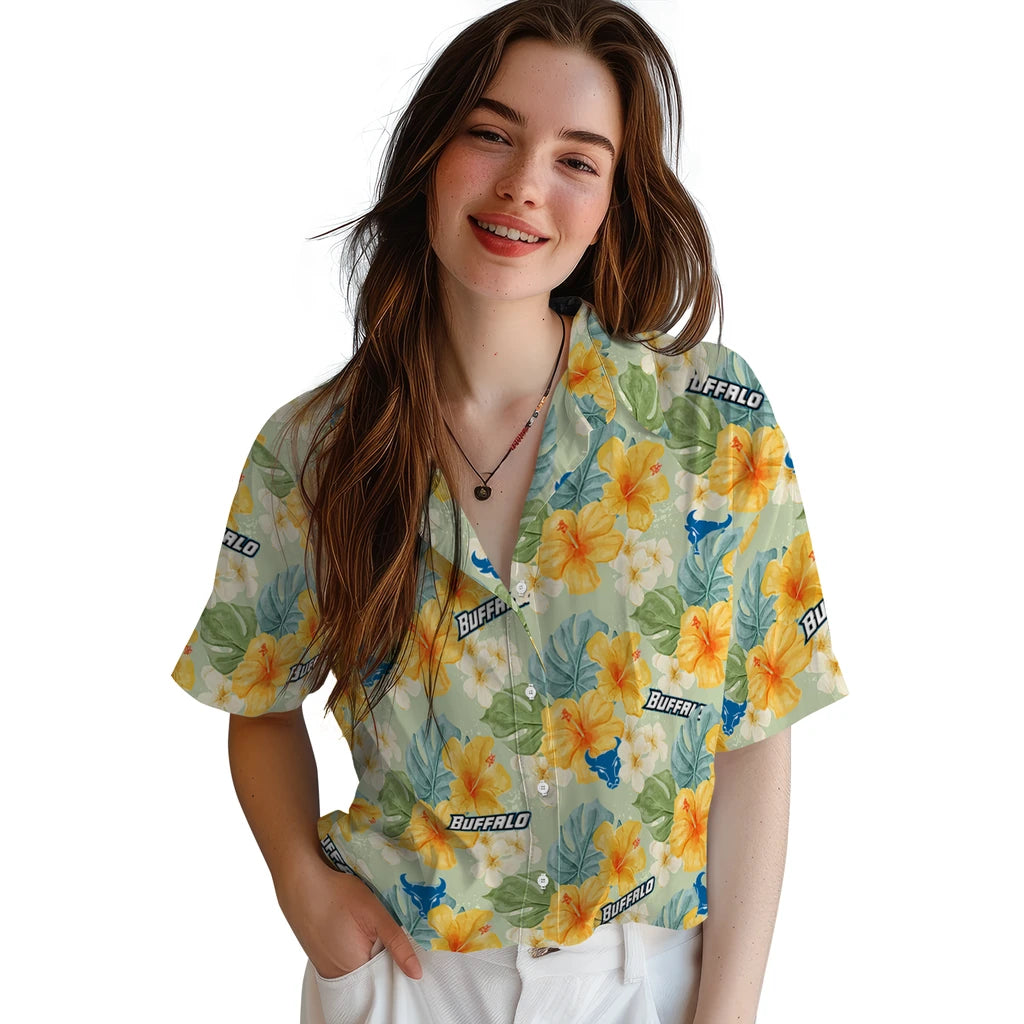 Buffalo Bulls Hawaiian Shirt - Hibiscus Mood | Moonbestprint