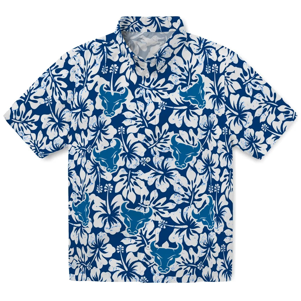 Buffalo Bulls Hawaiian Shirt - Hibiscus Motif | Moonbestprint