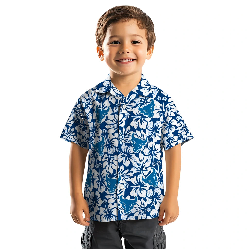 Buffalo Bulls Hawaiian Shirt - Hibiscus Motif | Moonbestprint
