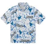 Buffalo Bulls Hawaiian Shirt - Hibiscus Overlay | Moonbestprint