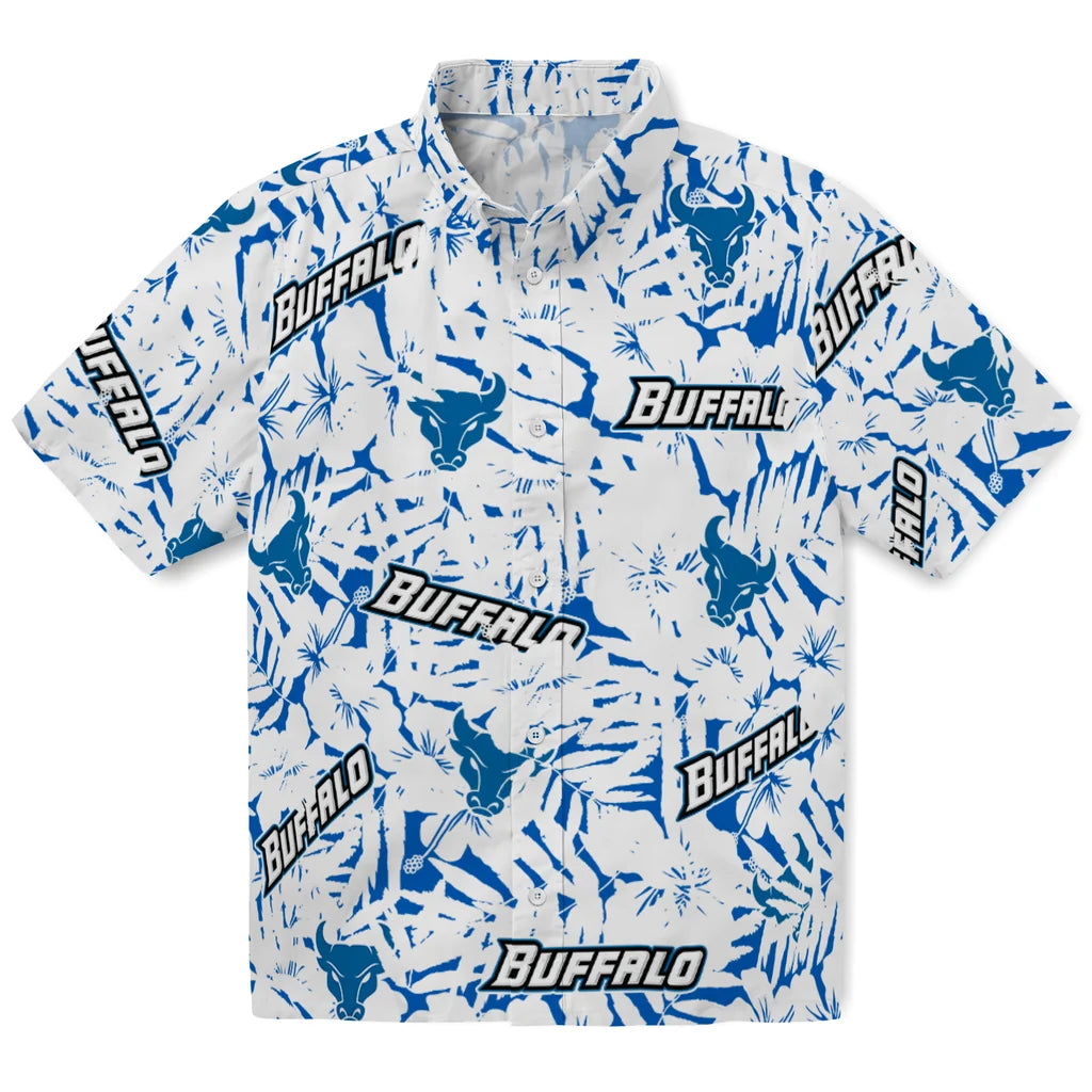 Buffalo Bulls Hawaiian Shirt - Hibiscus Overlay | Moonbestprint