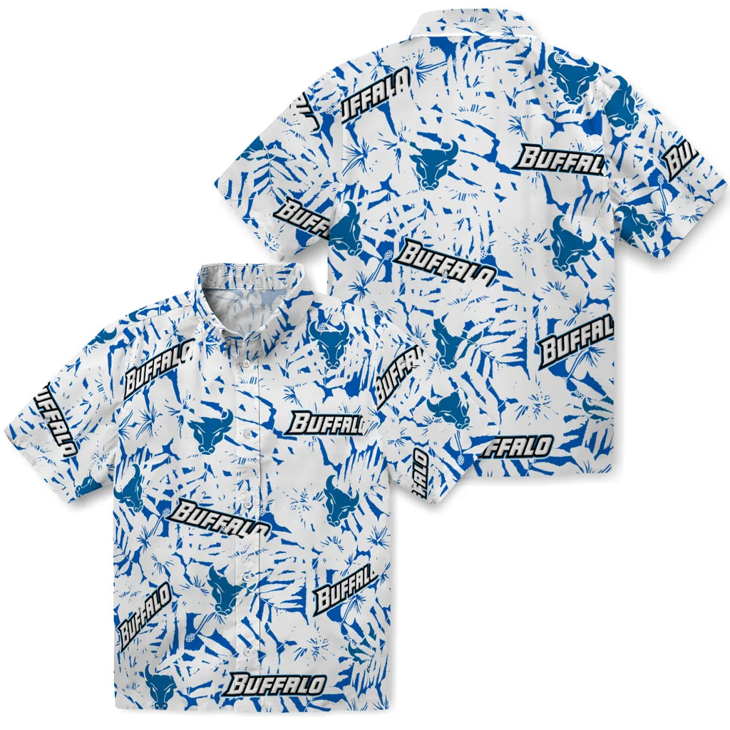 Buffalo Bulls Hawaiian Shirt - Hibiscus Overlay | Moonbestprint