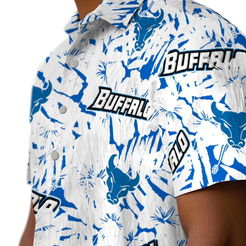 Buffalo Bulls Hawaiian Shirt - Hibiscus Overlay | Moonbestprint
