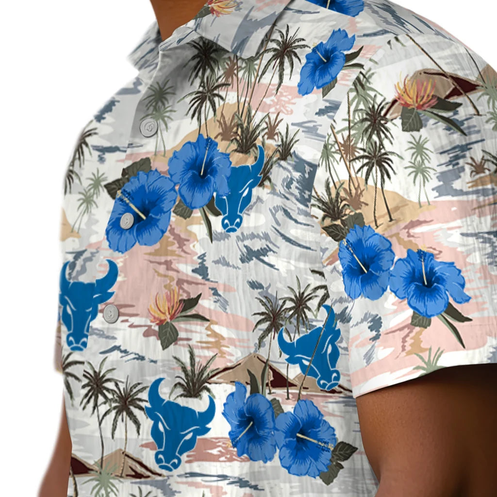 Buffalo Bulls Hawaiian Shirt - Hibiscus Seaside | Moonbestprint