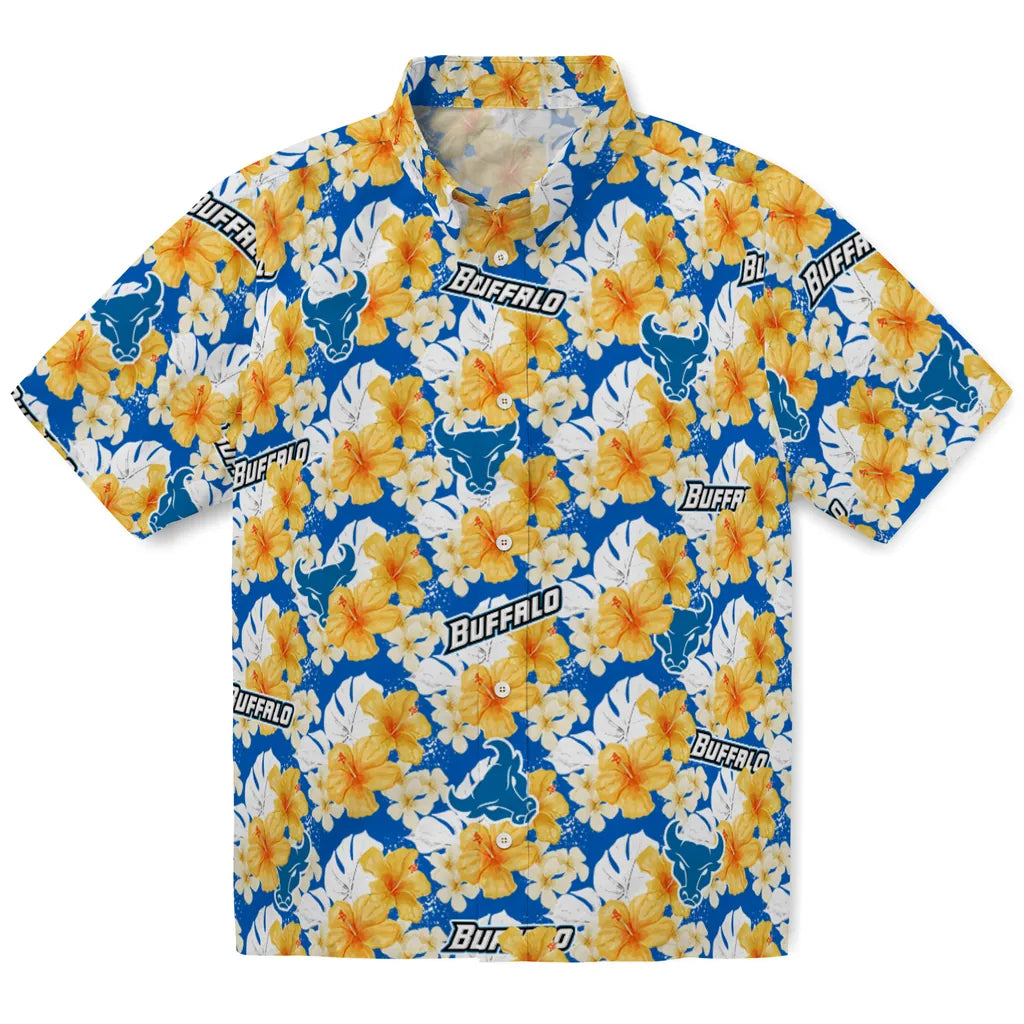 Buffalo Bulls Hawaiian Shirt - Hibiscus Tropics | Moonbestprint