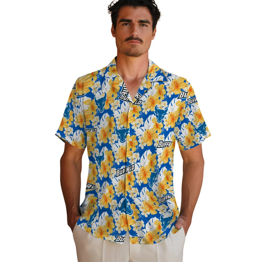 Buffalo Bulls Hawaiian Shirt - Hibiscus Tropics | Moonbestprint