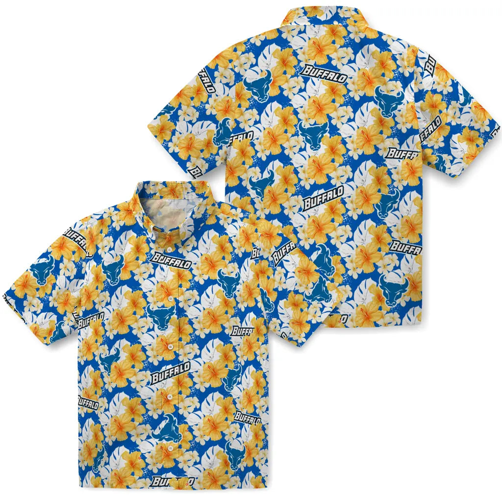 Buffalo Bulls Hawaiian Shirt - Hibiscus Tropics | Moonbestprint