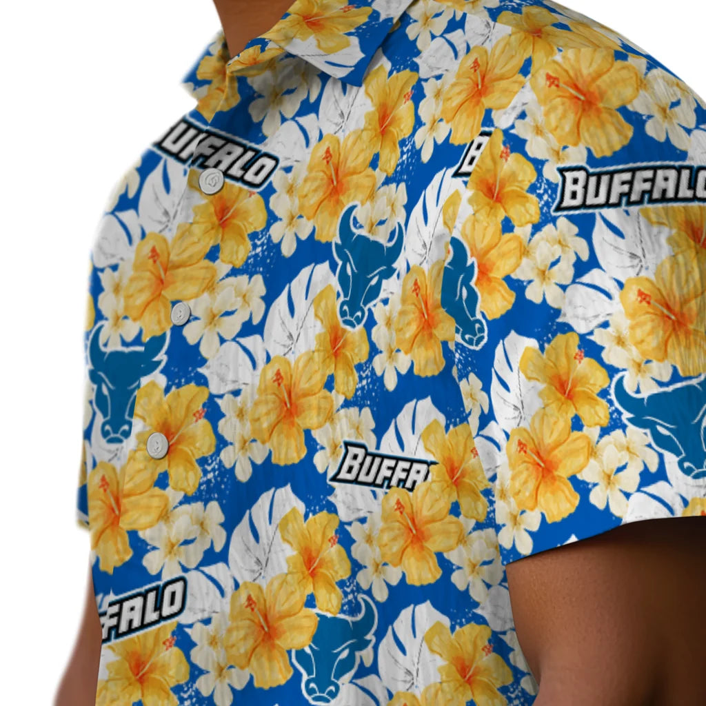 Buffalo Bulls Hawaiian Shirt - Hibiscus Tropics | Moonbestprint