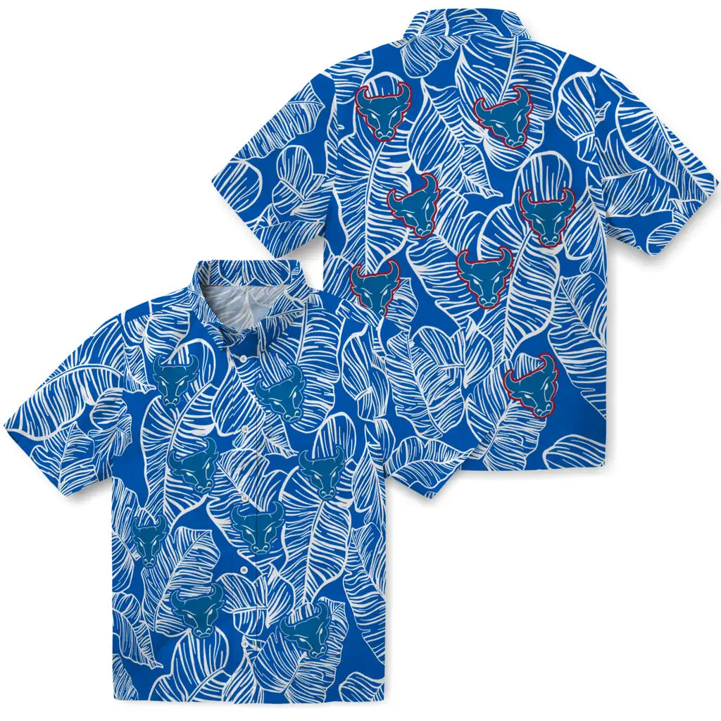 Buffalo Bulls Hawaiian Shirt - Leaf Outline | Moonbestprint