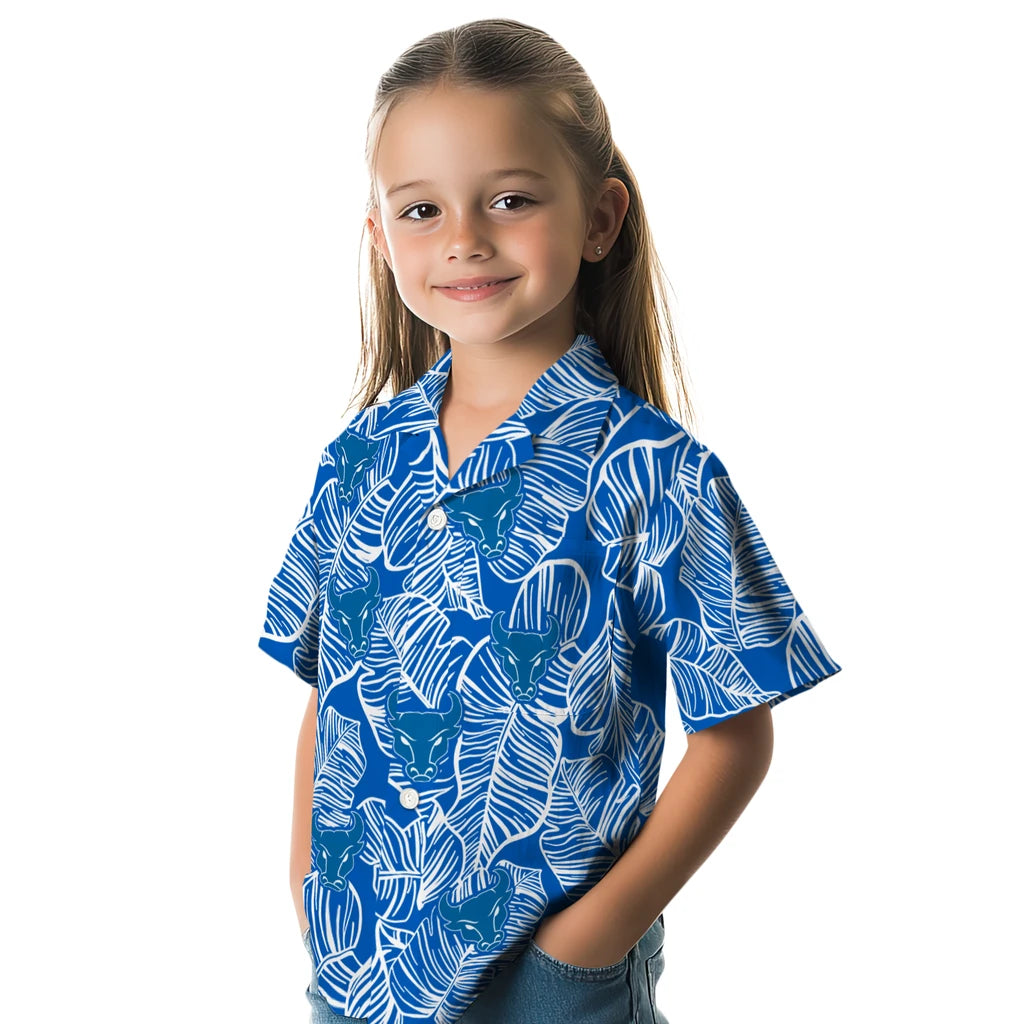 Buffalo Bulls Hawaiian Shirt - Leaf Outline | Moonbestprint