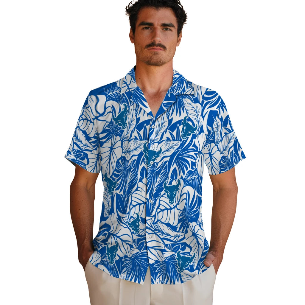 Buffalo Bulls Hawaiian Shirt - Monstera Layer | Moonbestprint