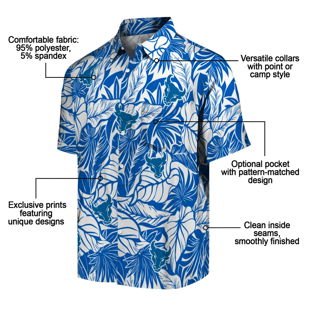 Buffalo Bulls Hawaiian Shirt - Monstera Layer | Moonbestprint