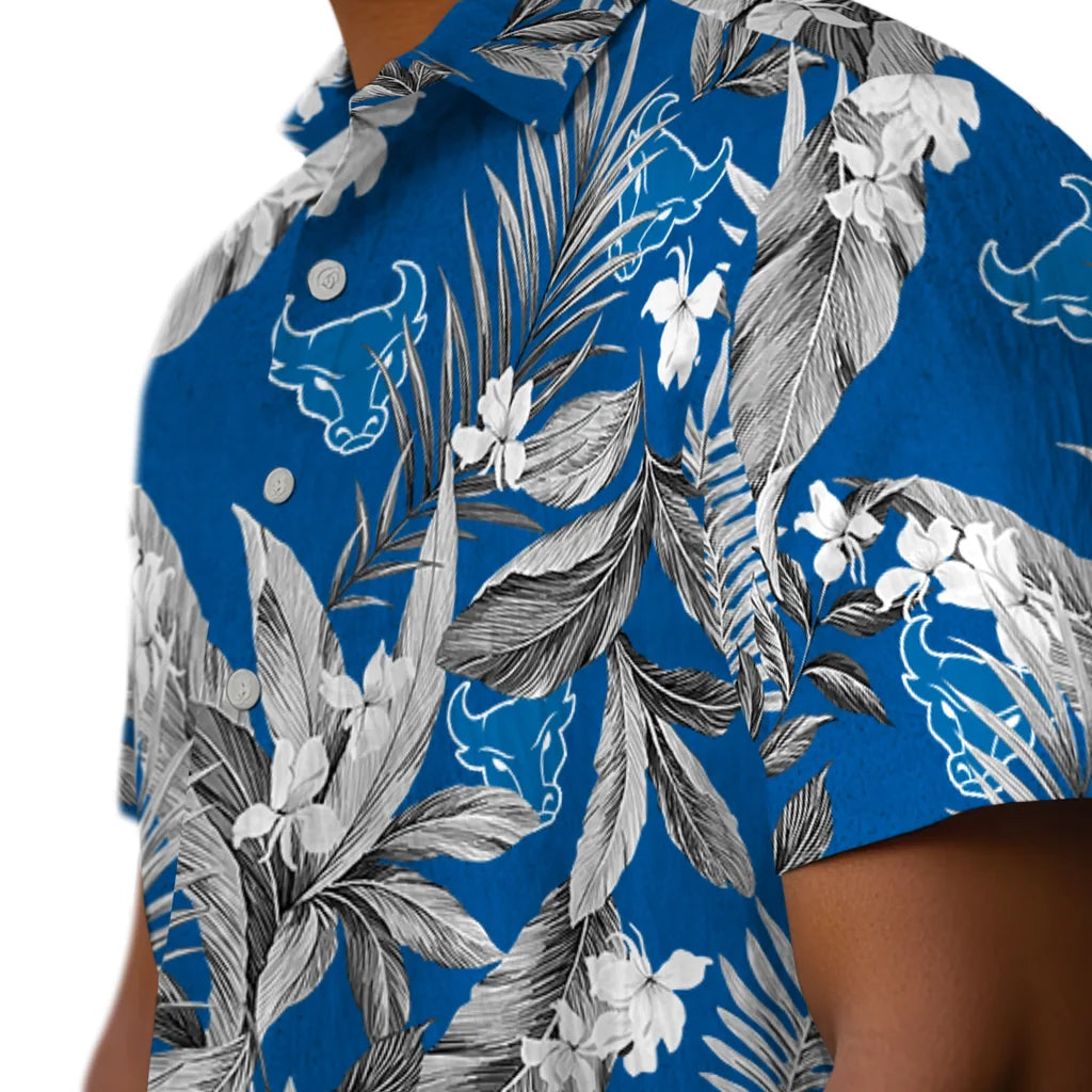 Buffalo Bulls Hawaiian Shirt - Palm Leaves | Moonbestprint