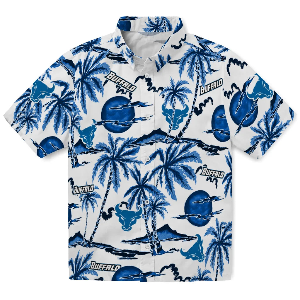 Buffalo Bulls Hawaiian Shirt - Palm Sunset | Moonbestprint