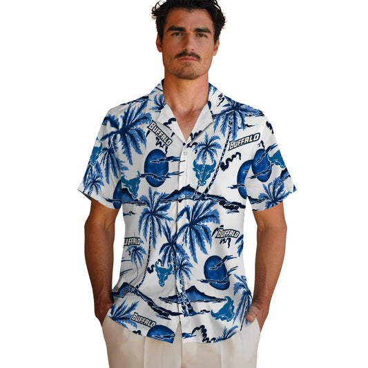 Buffalo Bulls Hawaiian Shirt - Palm Sunset | Moonbestprint