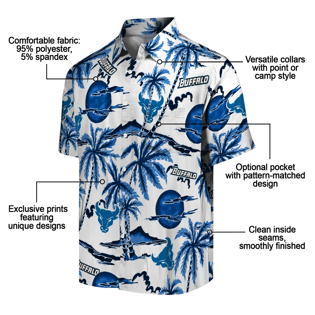 Buffalo Bulls Hawaiian Shirt - Palm Sunset | Moonbestprint