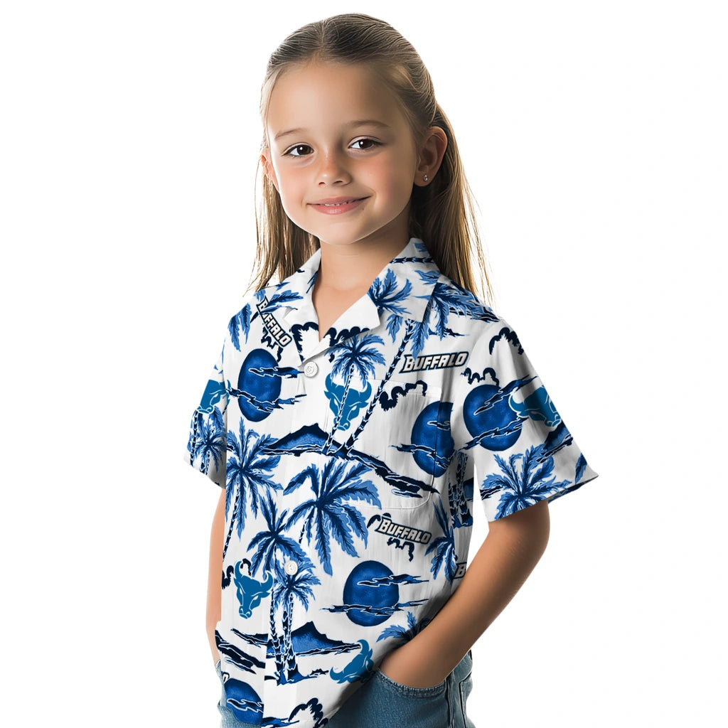 Buffalo Bulls Hawaiian Shirt - Palm Sunset | Moonbestprint