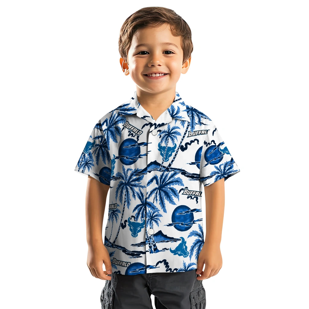 Buffalo Bulls Hawaiian Shirt - Palm Sunset | Moonbestprint