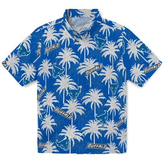Buffalo Bulls Hawaiian Shirt - Palm Tree Motif | Moonbestprint