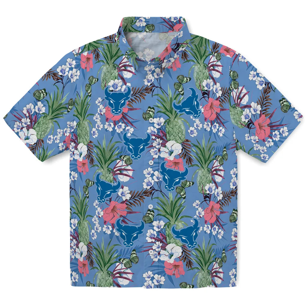 Buffalo Bulls Hawaiian Shirt - Pineapple Bouquet | Moonbestprint