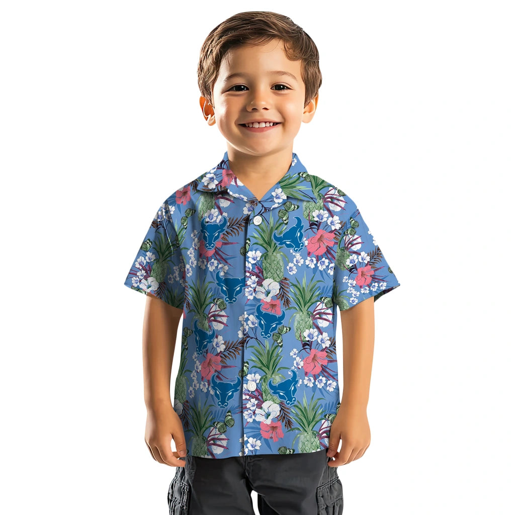 Buffalo Bulls Hawaiian Shirt - Pineapple Bouquet | Moonbestprint