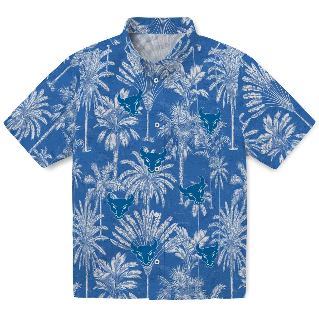Buffalo Bulls Hawaiian Shirt - Vintage Palm Tree | Moonbestprint