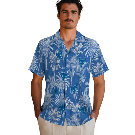 Buffalo Bulls Hawaiian Shirt - Vintage Palm Tree | Moonbestprint