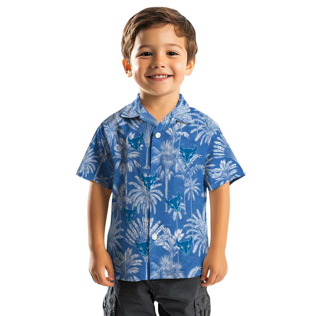 Buffalo Bulls Hawaiian Shirt - Vintage Palm Tree | Moonbestprint