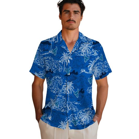 Buffalo Bulls Hawaiian Shirt - Wave Palm | Moonbestprint