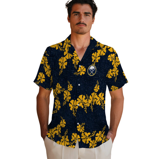 Buffalo Sabres Hawaiian Shirt - 50th State Flower - Moonbestprint