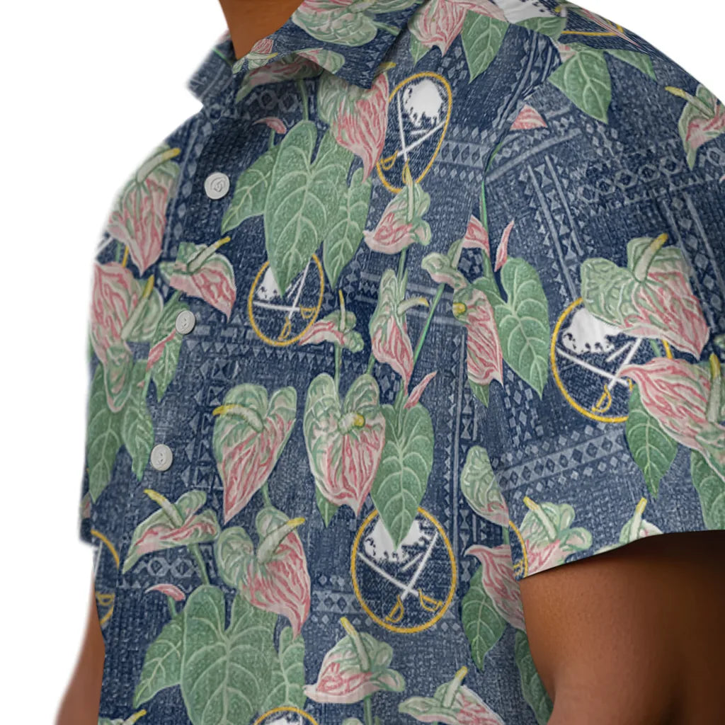 Buffalo Sabres Hawaiian Shirt - Anthurium Overlay – Moonbestprint
