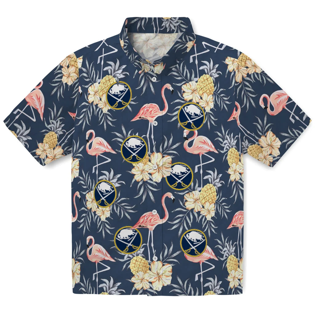 Buffalo Sabres Hawaiian Shirt - Flamingo Hibiscus – Moonbestprint