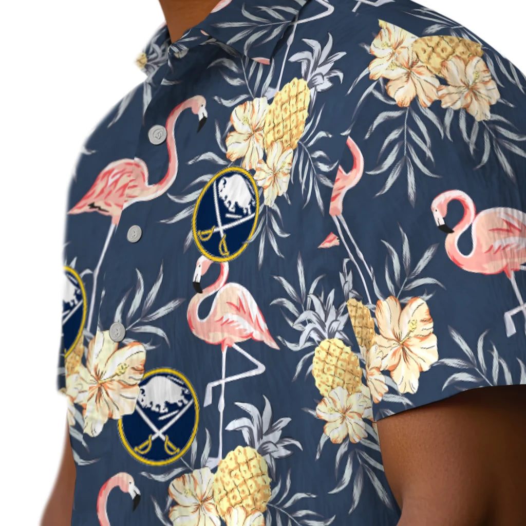 Buffalo Sabres Hawaiian Shirt - Flamingo Hibiscus – Moonbestprint