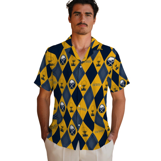 Buffalo Sabres Hawaiian Shirt - Golfing Plaid | Moonbestprint