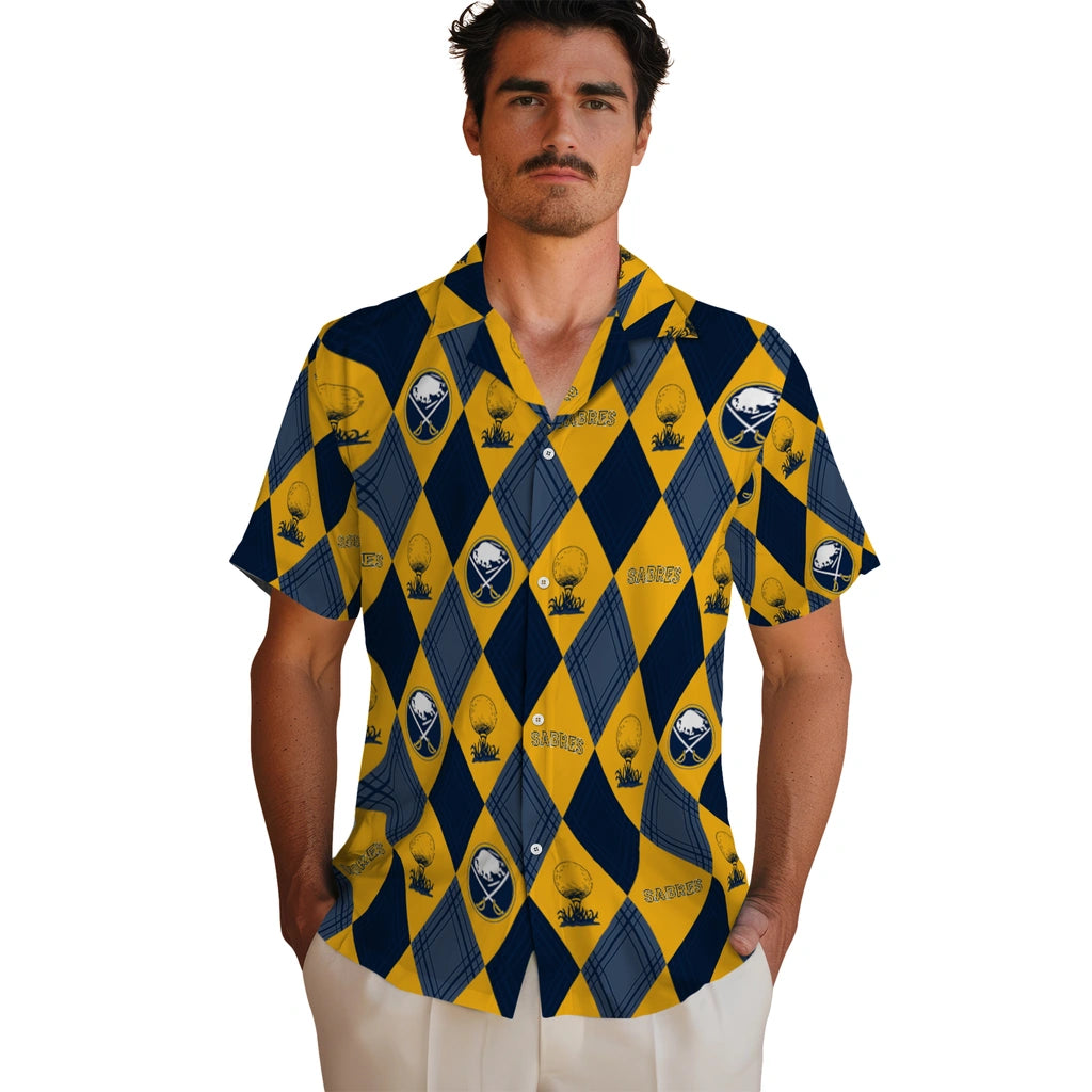 Buffalo Sabres Hawaiian Shirt - Golfing Plaid – Moonbestprint
