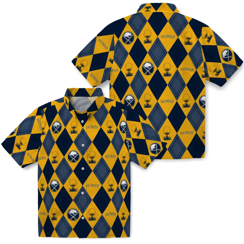 Buffalo Sabres Hawaiian Shirt - Golfing Plaid – Moonbestprint