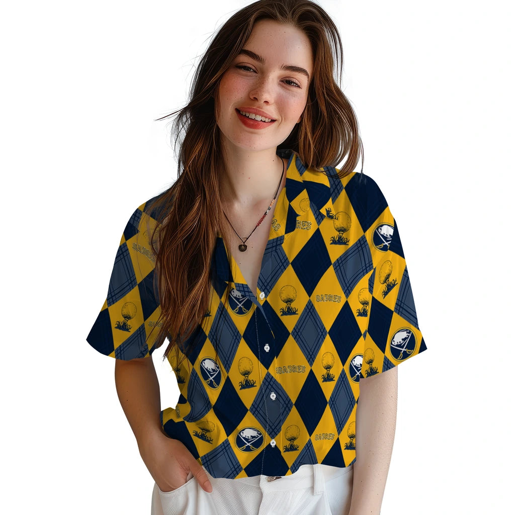 Buffalo Sabres Hawaiian Shirt - Golfing Plaid – Moonbestprint